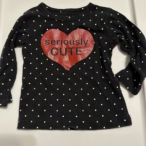 Carters Baby Girl Valentine Long-sleeve Shirt 6-9 Months